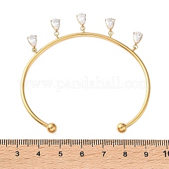 Armreifen aus Edelstahl 304 mit Zirkonia-Pavé&nbsp;SA-CBA8C9C-08G