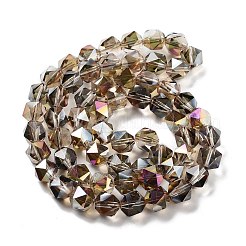 Стеклянные бусины с гальваническим покрытием &nbsp;EGLA-P057-01A-HP04