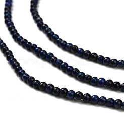 Окрашенные природные лазурит бисер пряди G-H317-A01