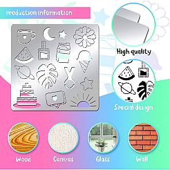 Трафареты для штампов из нержавеющей стали DIY-WH0279-107