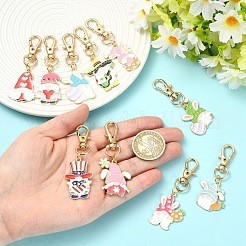 10 шт. подвесные украшения из эмалевого пасхального сплава&nbsp;HJEW-YW00312