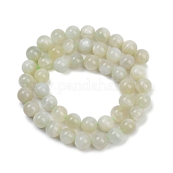 Нити бусин из натурального зеленого лунного камня&nbsp;LS-G-NH0060-A01-02