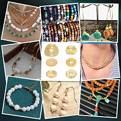 120 шт. 6 стиля латунных и сплавных бусин-разделителей&nbsp;FIND-PH0020-55