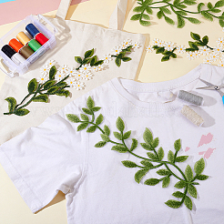 Лоскуты ткани с цветами/листьями&nbsp;PATC-GA0001-83