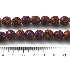 Гальванические бусины из натуральной лавы G-A251-D01-01B