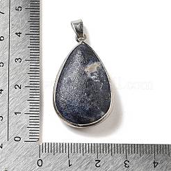 Подвески из натурального лазурита с имитацией синего золота и камня KK-F868-12P