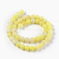 Естественные выветрившиеся агатовые бусины&nbsp;G-P414-A04