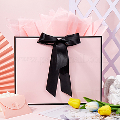 2 шт. прямоугольные бумажные подарочные пакеты с ручками для хранения и лентами ABAG-SP0001-05F