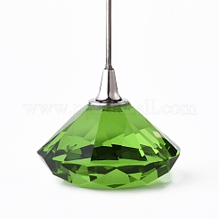 Porta carte di credito in vetro a forma di diamante&nbsp;DJEW-F009-A03