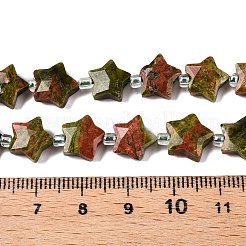 Природные Unakite бисер нитей G-T138-187