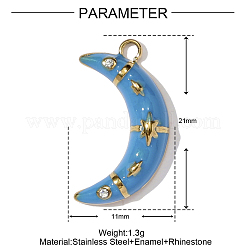 Подвески из нержавеющей стали 304 с эмалью&nbsp;STAS-OY002-04G