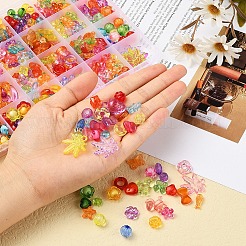 476шт 24 стиля прозрачные акриловые бусины TACR-YW0001-28