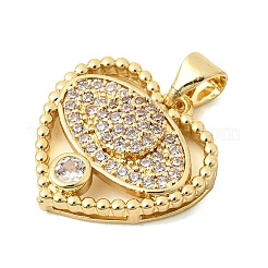 Латунные микропаве прозрачные подвески с фианитом&nbsp;KK-Z150-14G