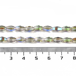 Стеклянные бусины с гальваническим покрытием  GLAA-Q101-03B-HP01