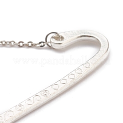 Regalo segnalibro in metallo con decorazioni grandi pendenti in nappa di poliestere&nbsp;AJEW-JK00167