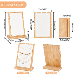 Espositori multipli per collane in legno di bambù&nbsp;NDIS-WH0009-13A-WH