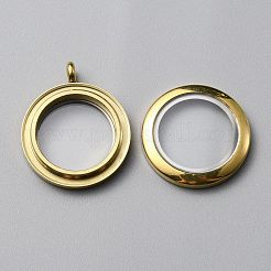 Подвески-медальоны из нержавеющей стали 304&nbsp;FIND-WH0032-58B-G