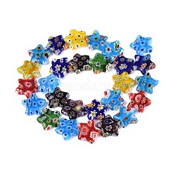 Ручной работы millefiori стеклянные бусины нитки LAMP-T022-17