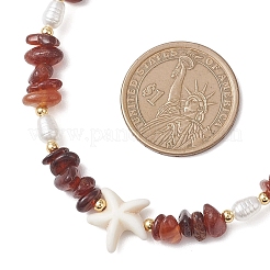 Женские бусины с натуральным гранатом&nbsp;NJEW-JN05765