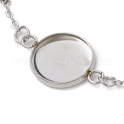 Браслеты из нержавеющей стали 304 с круглыми кабошонами&nbsp;BJEW-JB11091-02