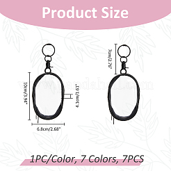 7 шт. 7-х цветные овальные прозрачные упаковочные пакеты из ПВХ DIY-FH0007-66