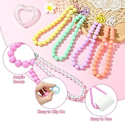 7шт. держатель для салфеток из круглых акриловых бусин HJEW-CJ00085