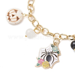 3 шт. 3 стиля браслеты с подвесками из сплава и эмали на тему Хэллоуина для женщин&nbsp;BJEW-JB12110