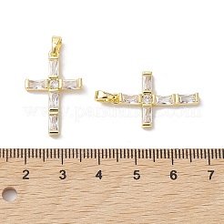 Латунные микропаве прозрачные подвески с фианитом KK-K360-19G