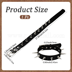 Ожерелья-чокеры из искусственной кожи с шипами и заклепками в стиле панк-рок&nbsp;NJEW-WH20011-08C-P