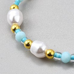 Stretch-Armbänder mit Kunststoffperlen für Damen&nbsp;BJEW-WH0016-69C