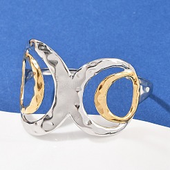 Браслеты-манжеты из нержавеющей стали 304 для женщин BJEW-G757-06GP