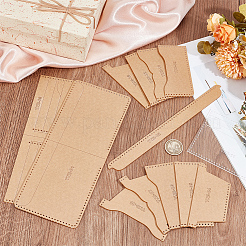 13 x Acryl-Schablone im 13-Stil für die Herstellung von Geldklammern und Geldbörsen&nbsp;DIY-WH0308-528