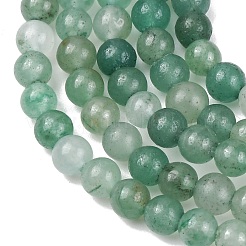 Естественный зеленый авантюрин бисер нитей&nbsp;G-E380-02-4mm