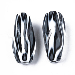 Двухцветные акриловые бусины&nbsp;OACR-S038-014