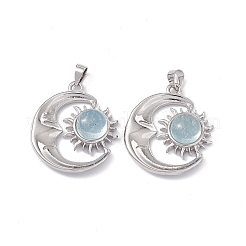 Подвески из натурального аквамарина&nbsp;X-KK-A173-04P-04