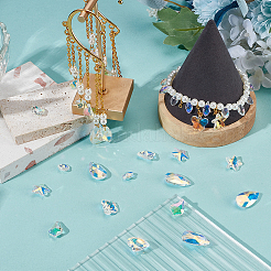 60 шт. 6 стиля стеклянных подвесок GLAA-GO0001-24