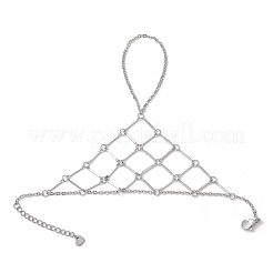 Латунные кабельные цепи кольца браслеты для женщин BJEW-JB11581-02