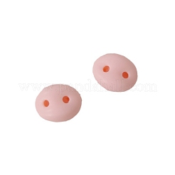 楕円形のプラスチッククラフト豚の鼻  人形作り用品  ピンク  8x10mm&nbsp;PW-WG82502-01