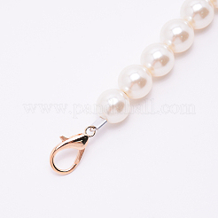 Ручки для мешков с круглыми бусинами из белого акрила&nbsp;FIND-TAC0006-24H-02