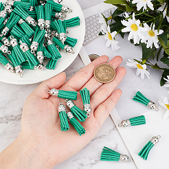 100 шт. Искусственная замша подвеска с кисточкой украшения FIND-SC0002-29B