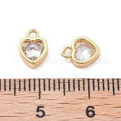 Латунные микропаве прозрачные кубические циркониевые подвески KK-G516-26G