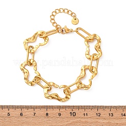 Браслеты из овальной цепочки из нержавеющей стали 304 для женщин&nbsp;BJEW-S173-02B-G