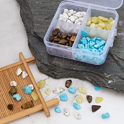 60 г 4 стиля бусины из натуральных и синтетических смешанных драгоценных камней G-FS0002-18B