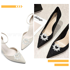 Украшение для обуви из хрусталя и горного хрусталя из сплава DIY-FG0003-74