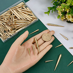 120個3スタイルのプラスチックペンダント  コーンチャーム  ゴールド  23.5~52x5~6.5mm  穴：1~1.8mm  40個/スタイル&nbsp;KY-SC0002-65