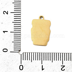 Подвески из нержавеющей стали 304 с эмалью&nbsp;STAS-I336-01G-01