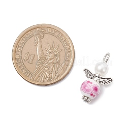 Подвески из фарфора и керамики с цветочным принтом ручной работы PALLOY-JF04537