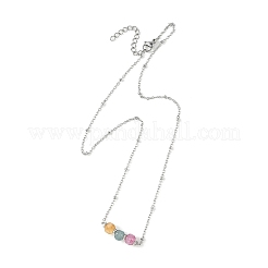 Pendentif en tourmaline multicolore naturelle à facettes&nbsp;NJEW-JN06541-02