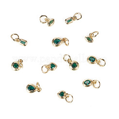 12pcs 6 styles breloques de zircone cubique en laiton&nbsp;KK-TA0009-19B