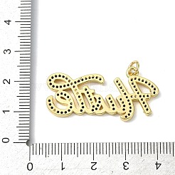 Messing micro pave klare zirkonia anhänger&nbsp;LS-KK-H270-07H-02